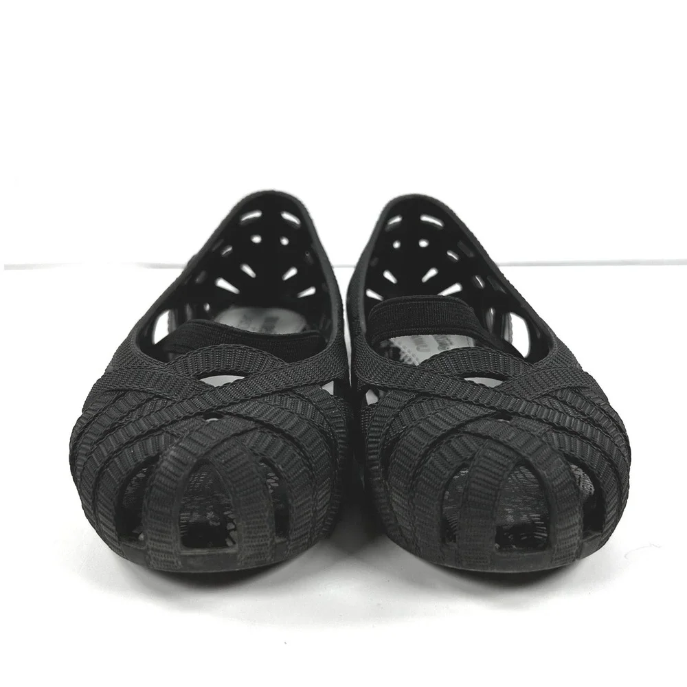 Mini Melissa Jason Wu Jean Black Jelly Mary Jane Flats Kids Size 8 USA